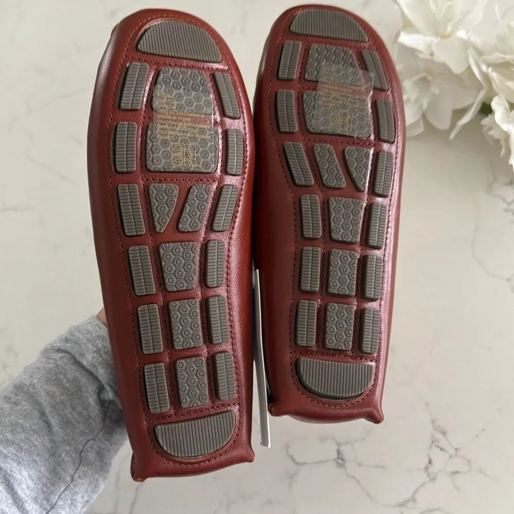 Janie and Jack Leather Driving Shoe in Brown Size 4K